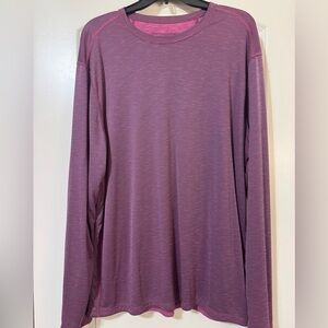 Men’s XL Tommy Bahama Long Sleeve Crew Neck Shirt Purple Performance Modal Blend